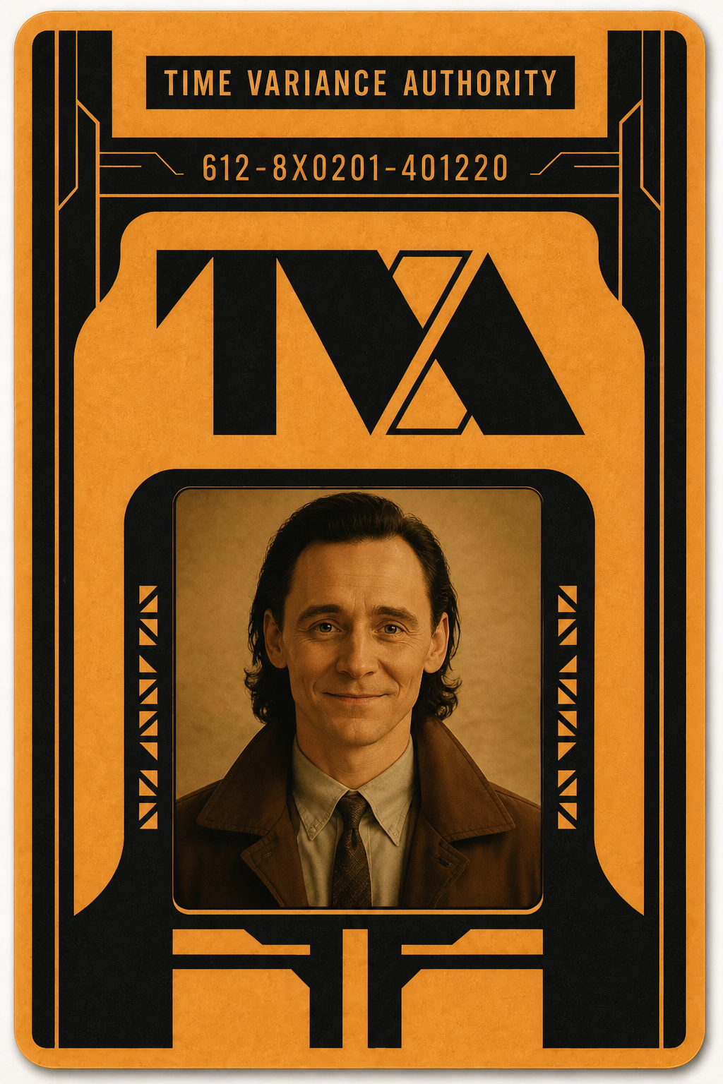 TVA Temporal Calling Card — standard issue, front
