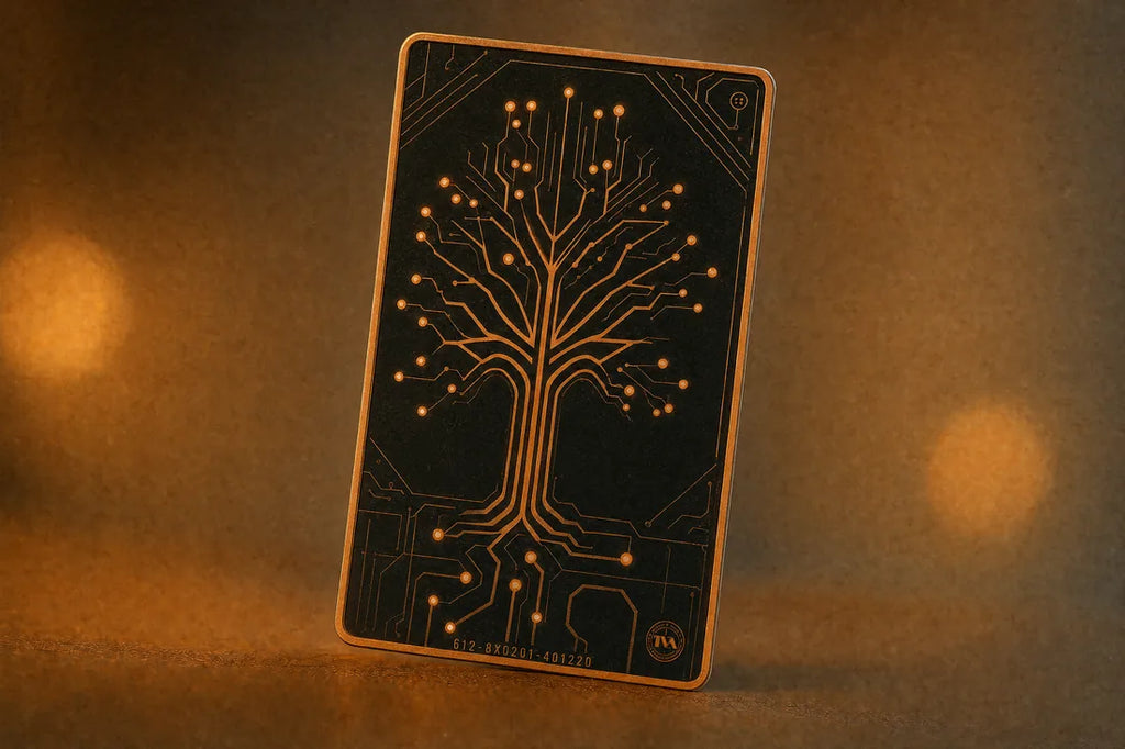 TVA Temporal Calling Card — back, timeline tree